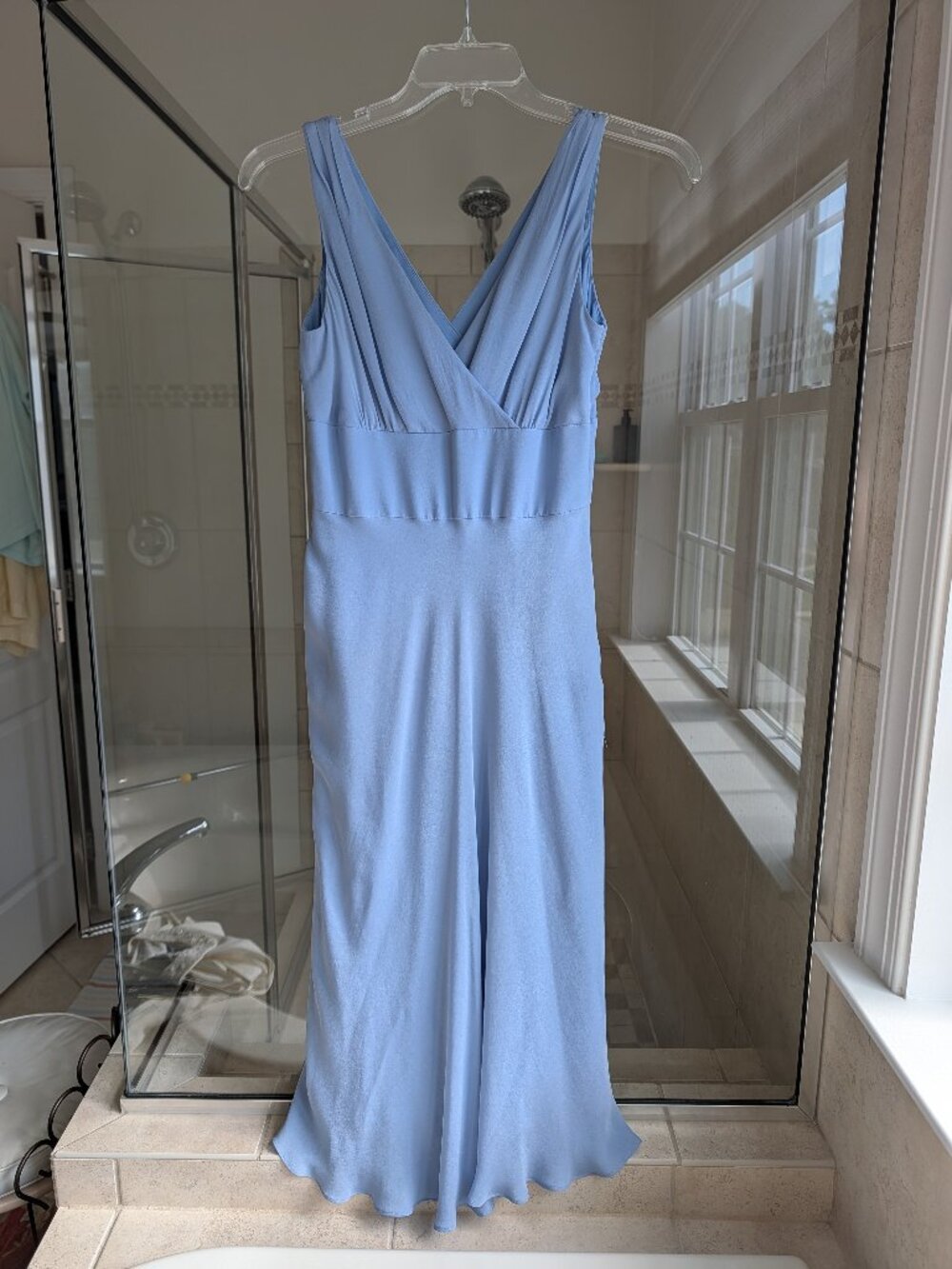Chadwick's - Light Blue Silk Gown - Size 8